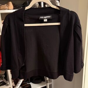 Karl Lagerfeld Elegant Black Shrug